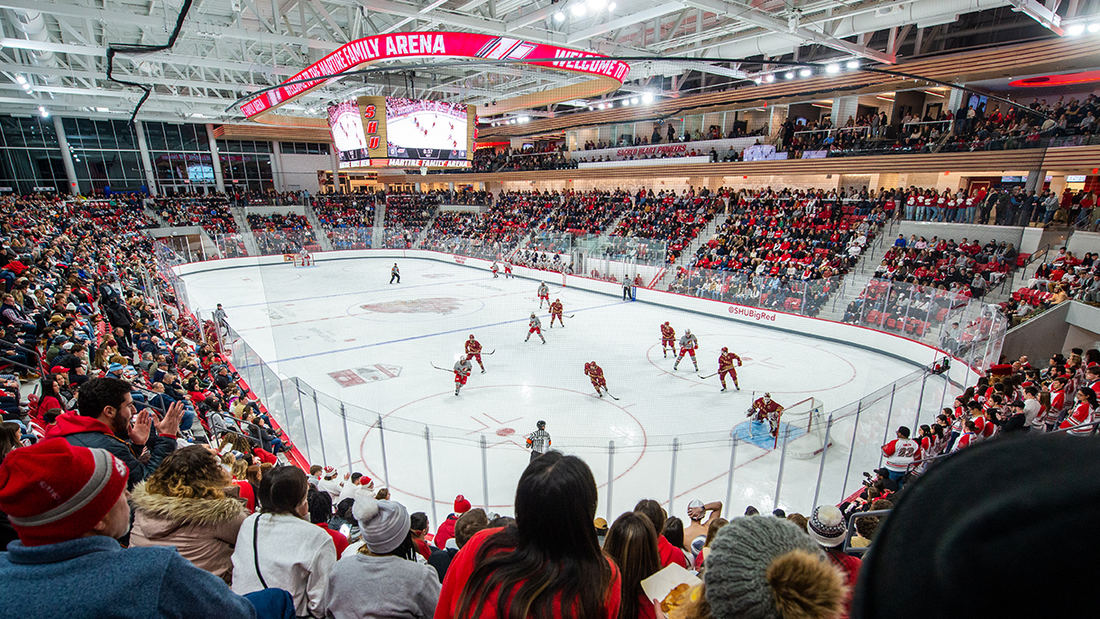 ice hockey game at the Martire Family Arena
