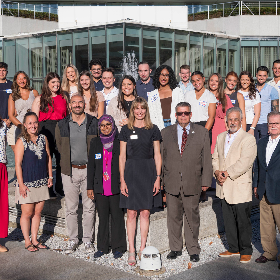 Group of faculty, staff and students at Orientation