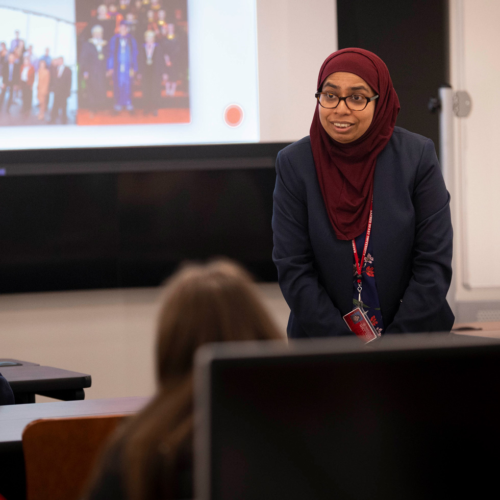Mahfuja Malik teaching
