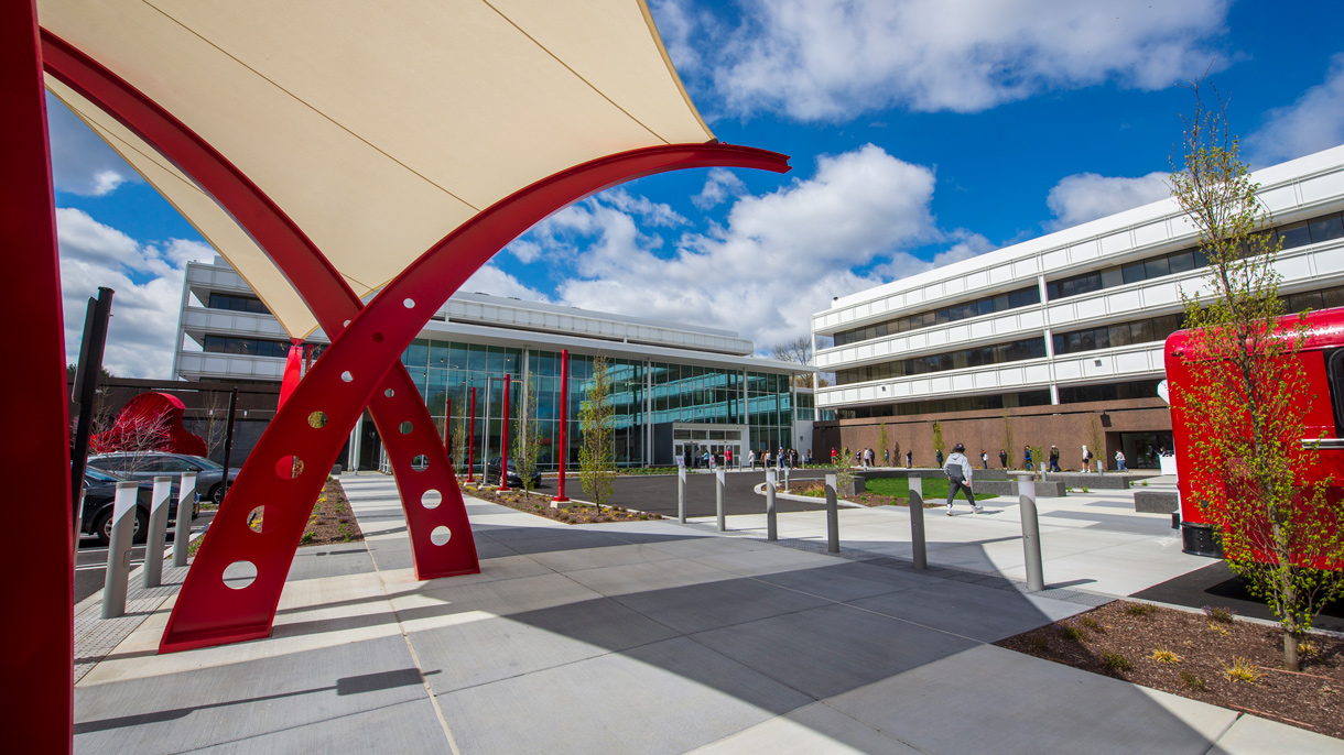 Outside of West Campus buildings