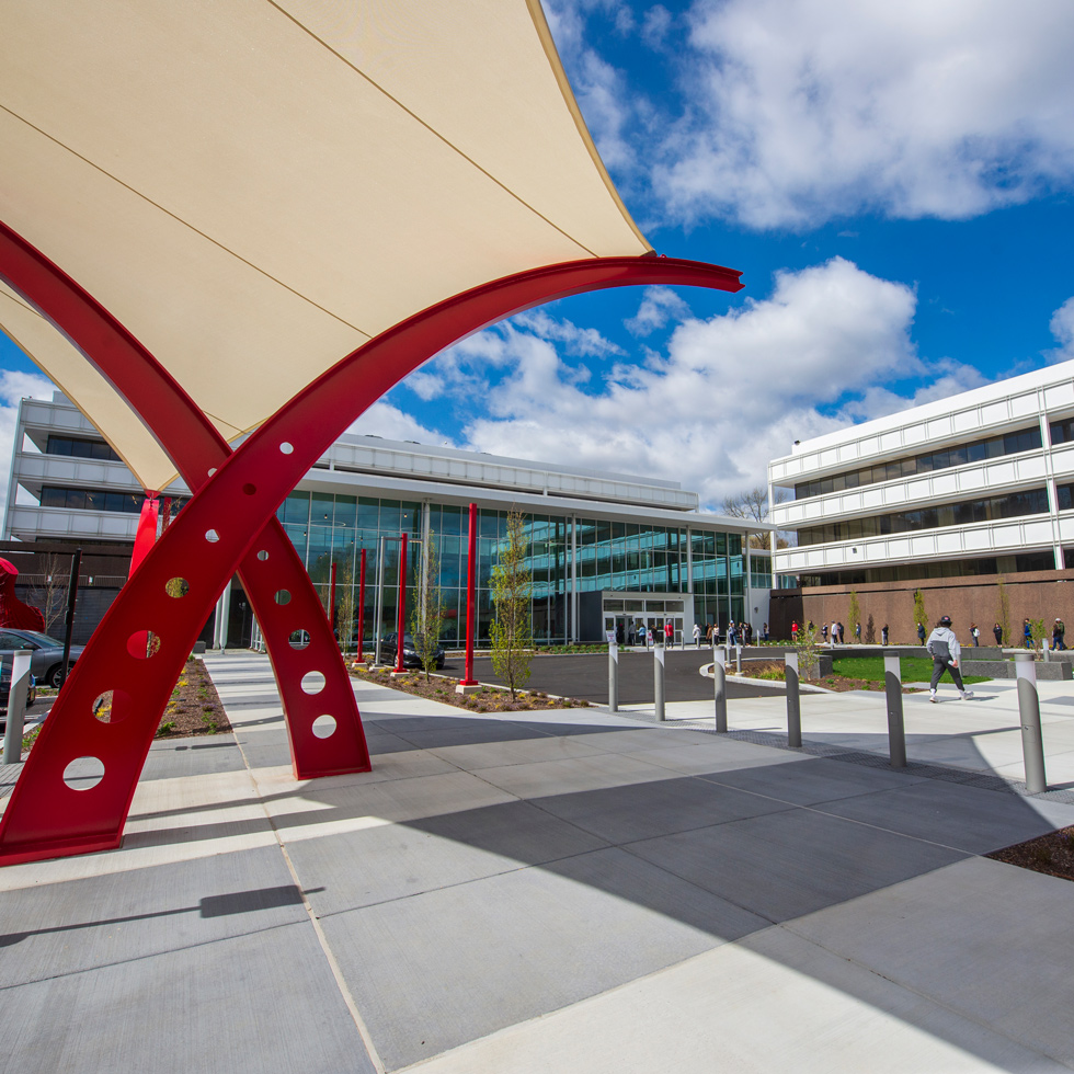 Outside of West Campus buildings