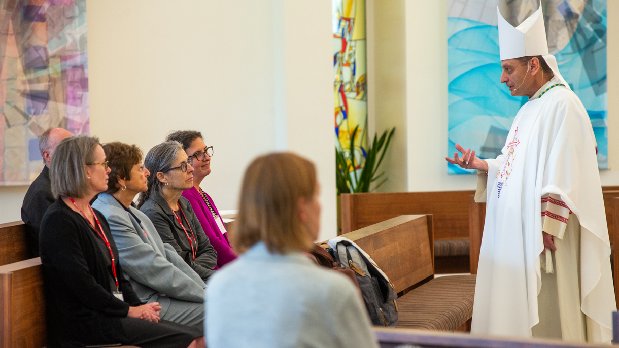Most Reverend Frank J. Caggiano, Bishop, Diocese of Bridgeport presides over Mass