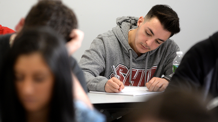 students in an English class