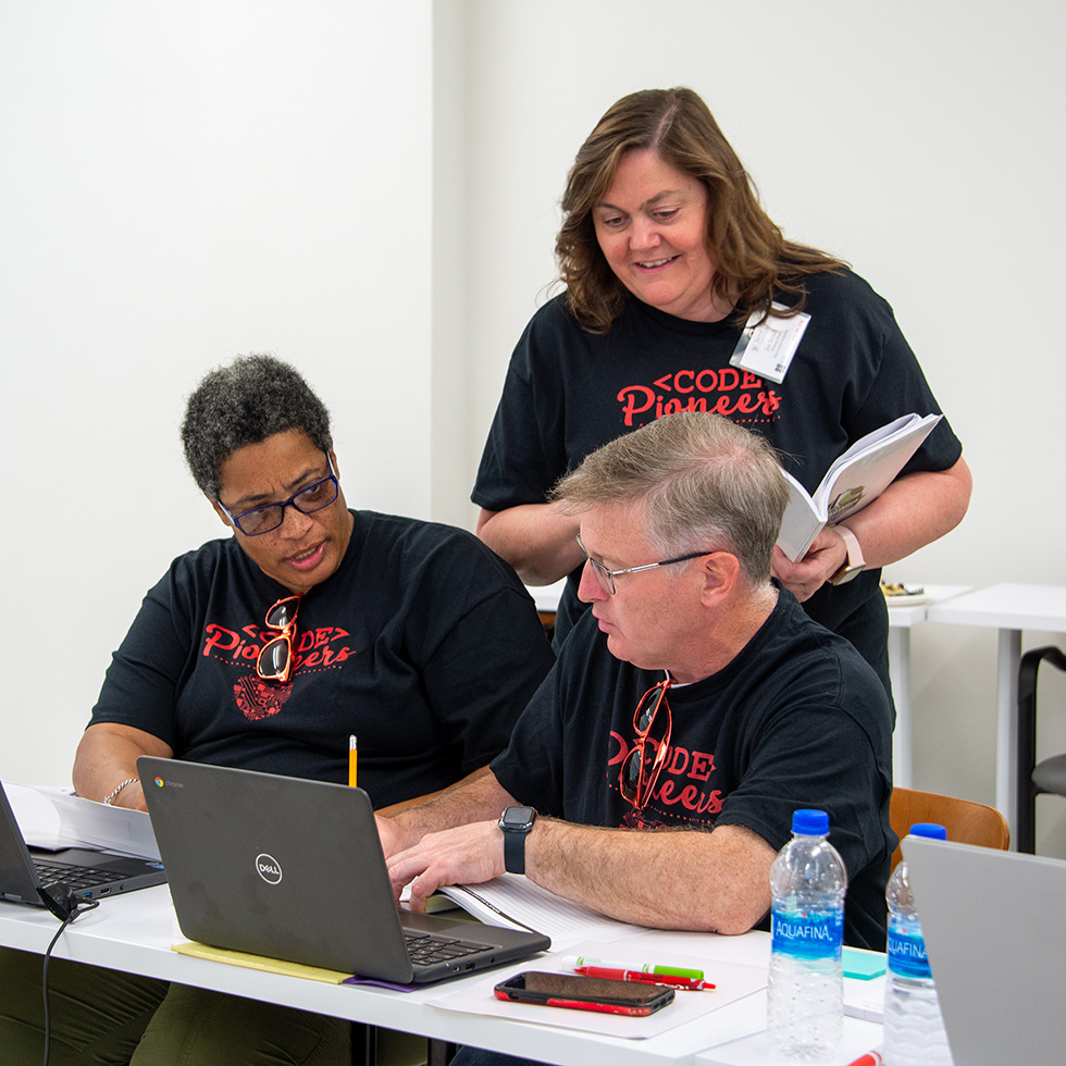 Data Science Facilitator Joy Straub and Bridgeport Public Schools teachers