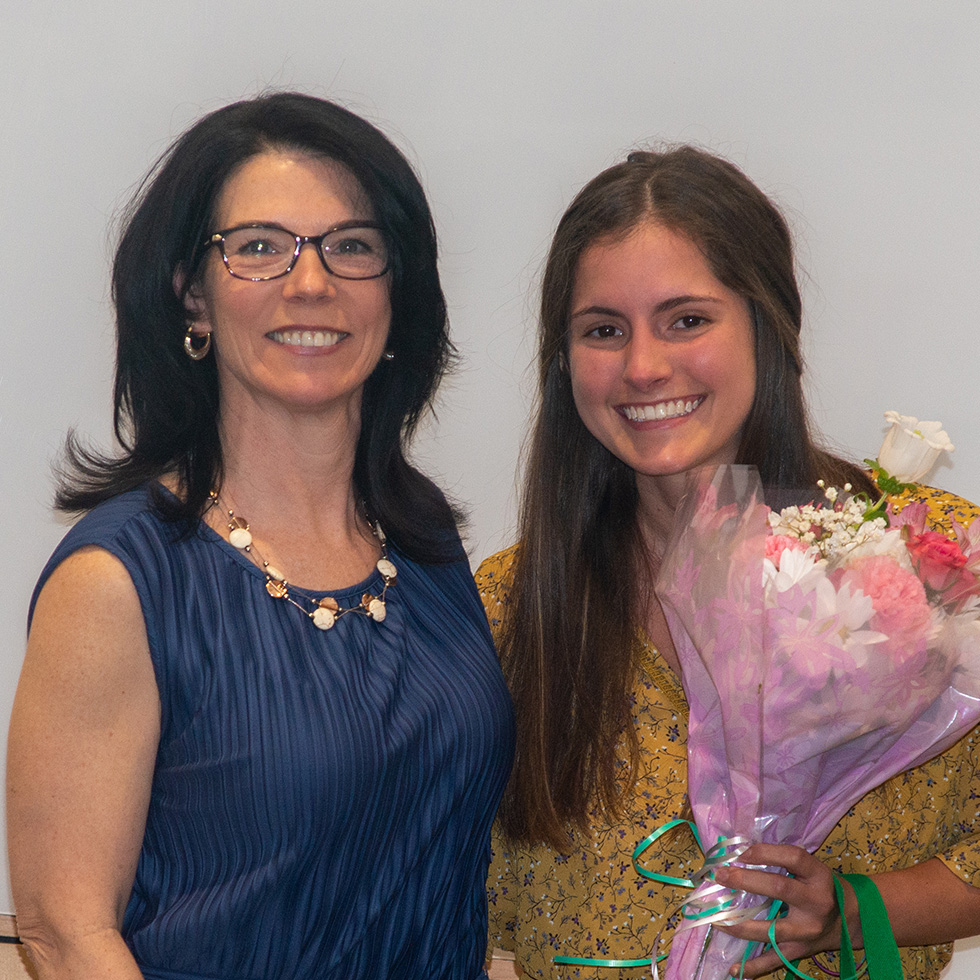 Left to right – Professor Gina Reitmeyer, Marissa Pettinelli '22