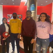 Students bowling