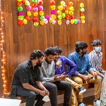 Students at Diwali
