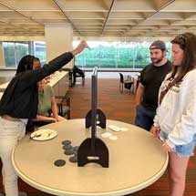 Students playing a game