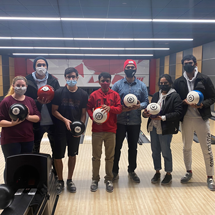Graduate students bowling
