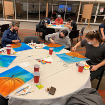 Students painting
