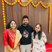 Students celebrating Ugadi Utsav
