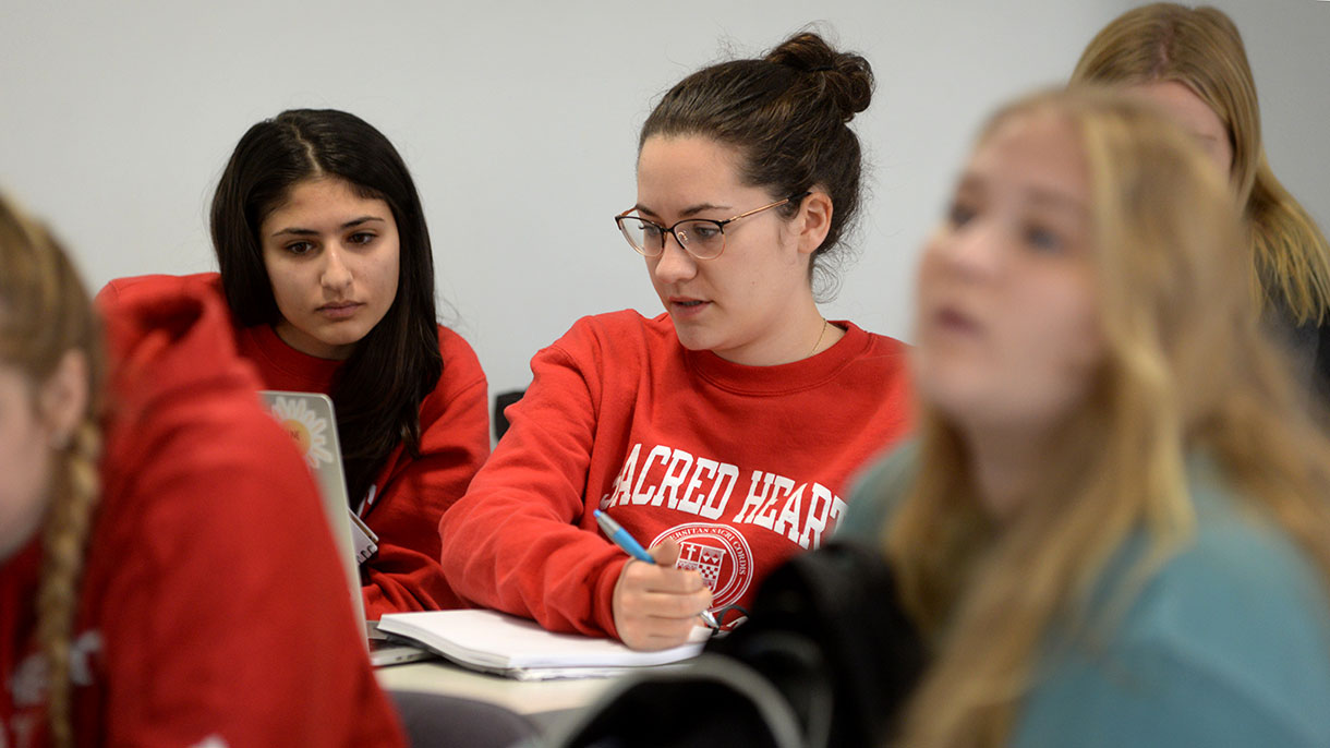 students sitting in class