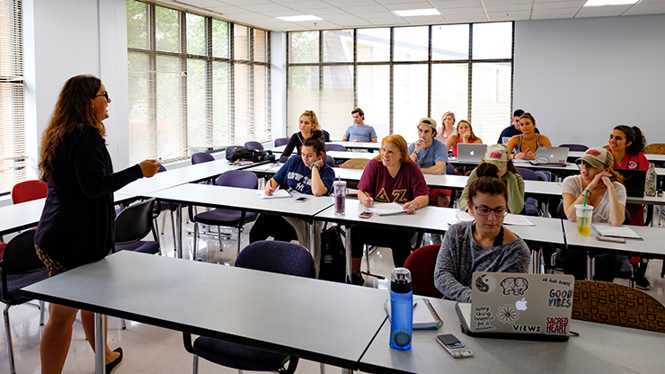 students in a history class