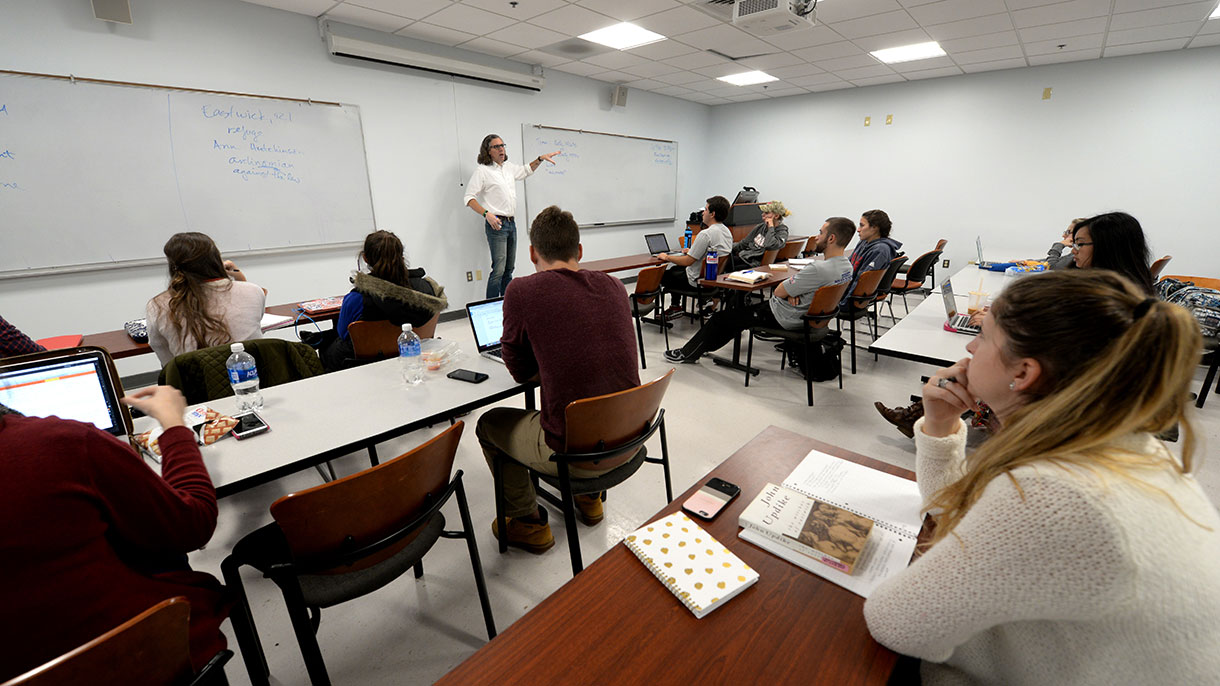 students taking notes in class