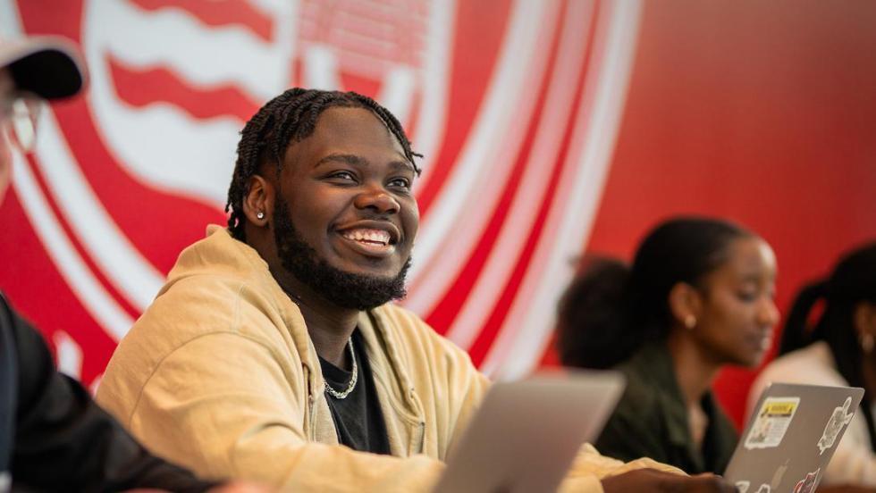 Student smiling