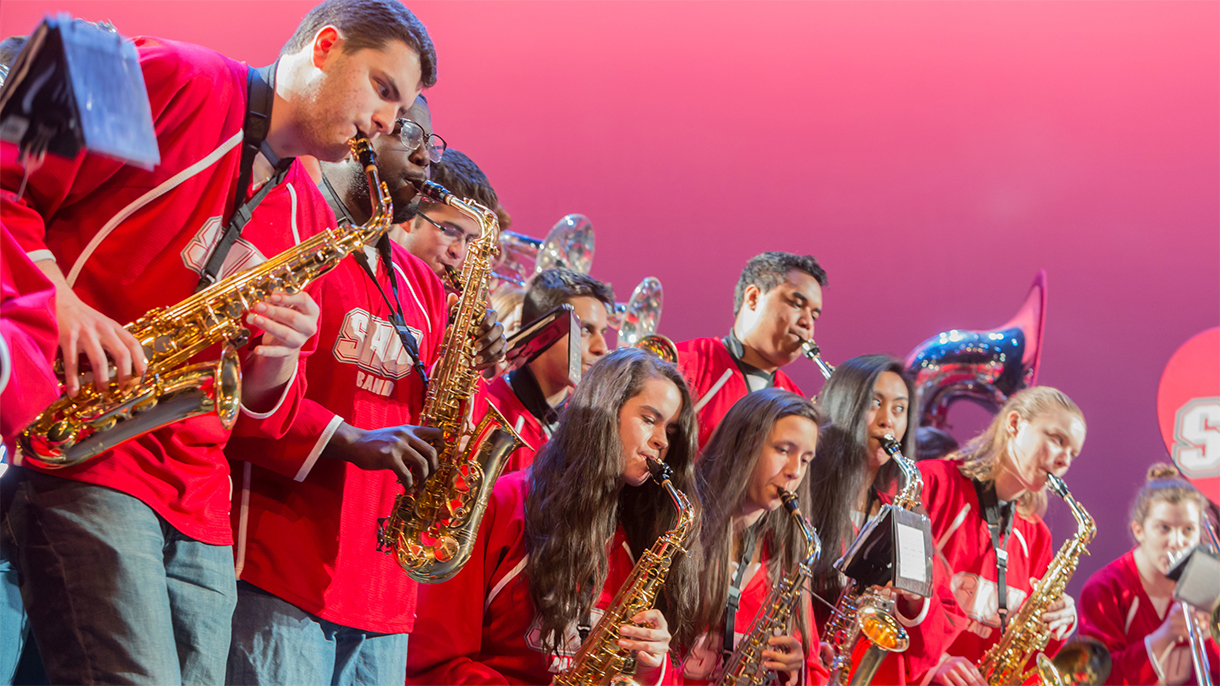 SHU band students