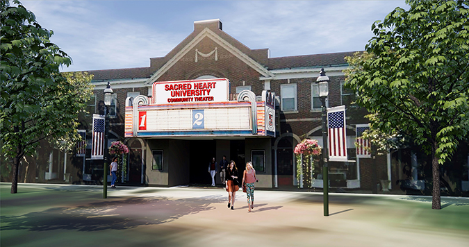 Rendering of updated theatre