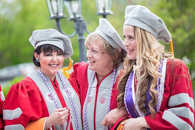 Graduates gathered for commencement