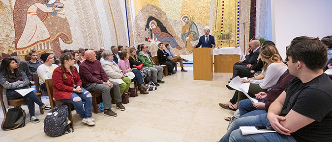 Heart Challenges Hate gathering in the campus Chapel