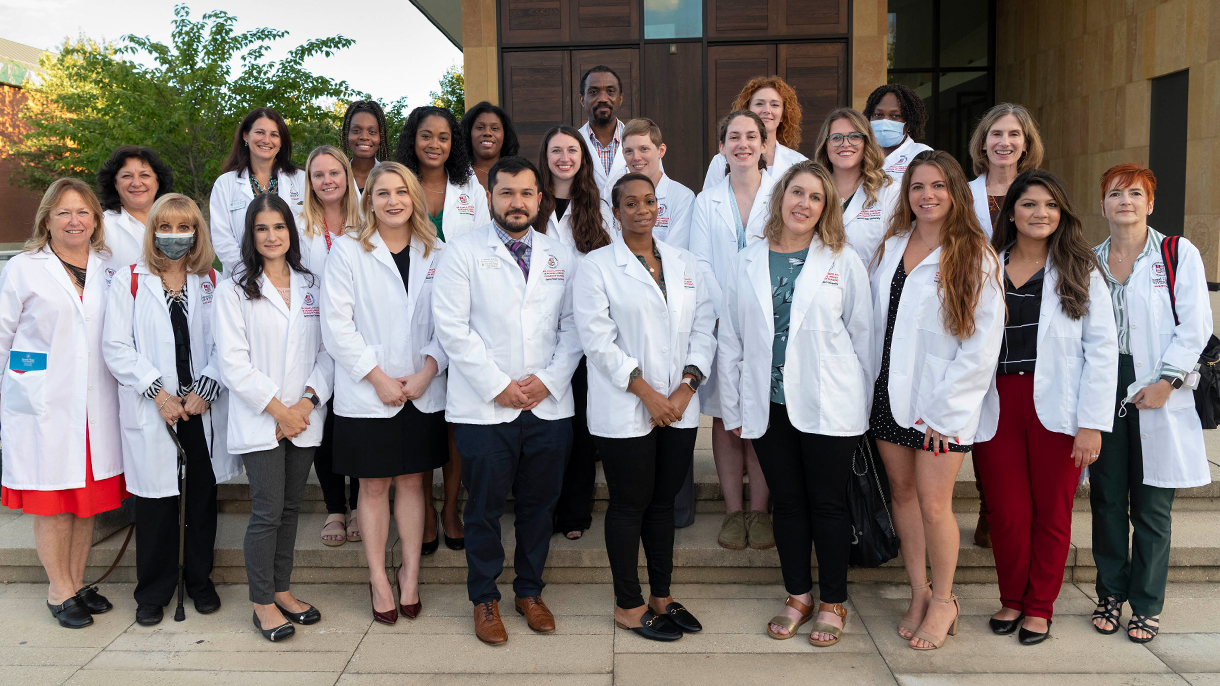 group photo of graduate nursing students