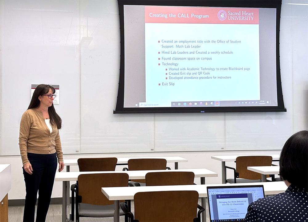 Tina Romansky presenting at the conference