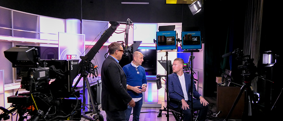 SCMA faculty on set