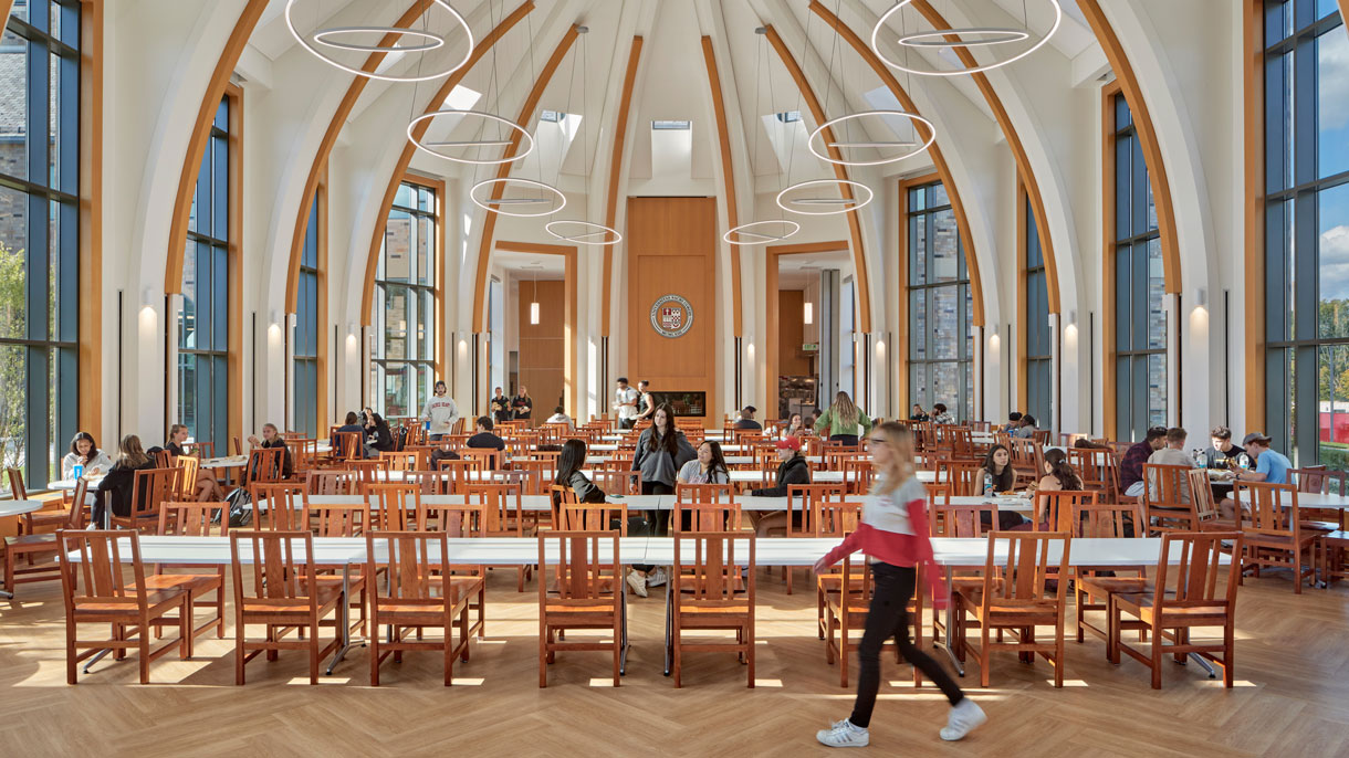 Students in dining hall