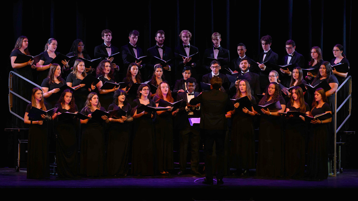 Choir performing