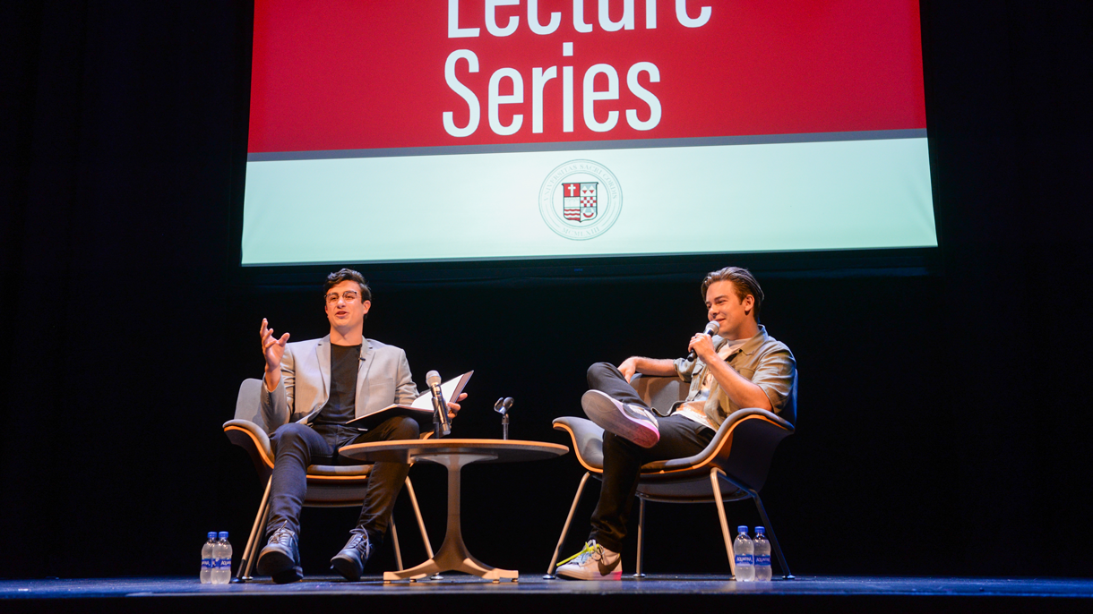 Cody Ko being interviewed on stage