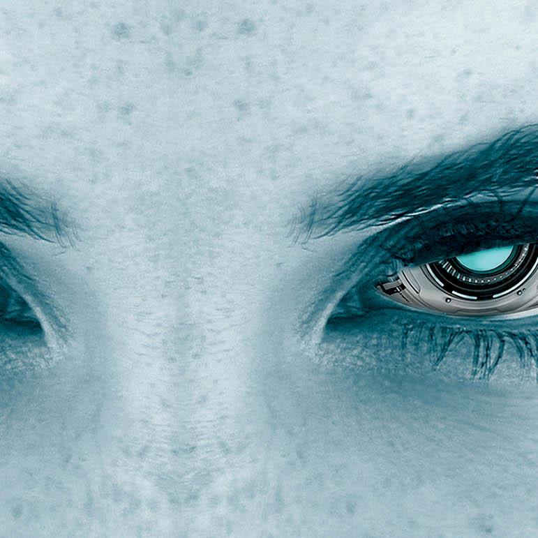 visual art piece of eyes
