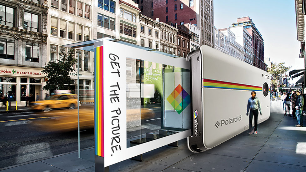 polaroid billboard
