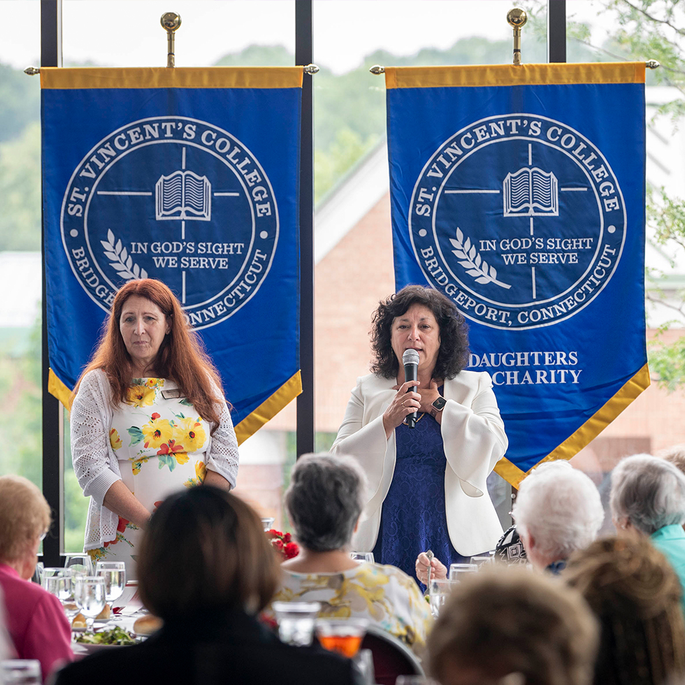 Tammey Dickerson and Dean Karen Daley