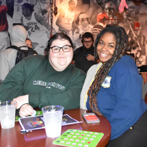 Students in Reds playing BINGO