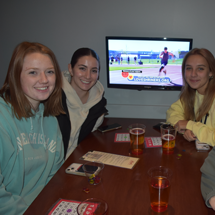 Students in Reds playing BINGO