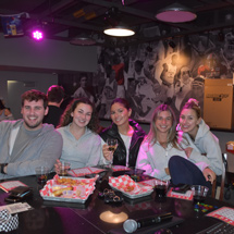 Students in Reds playing Bingo