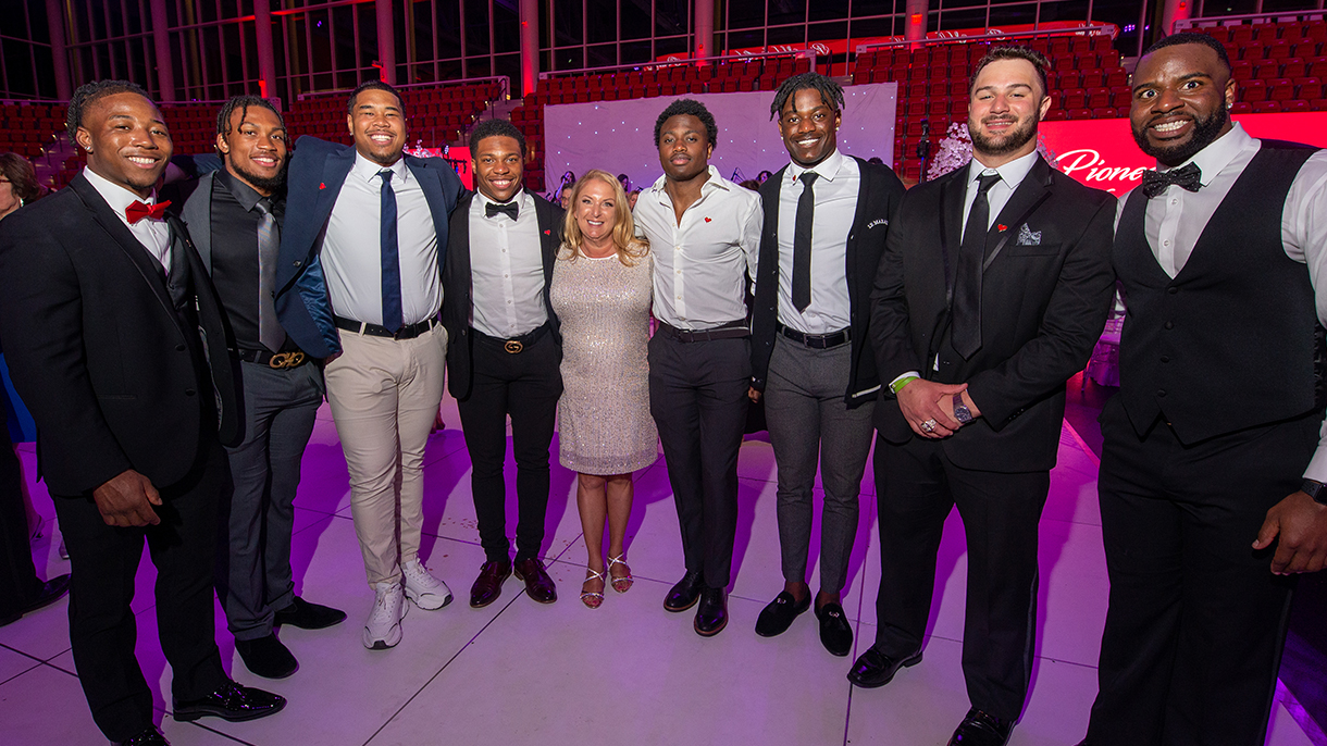 Group photo of people at a gala