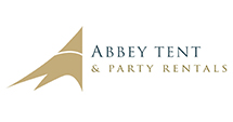 Abbey Tent logo showing tent with words