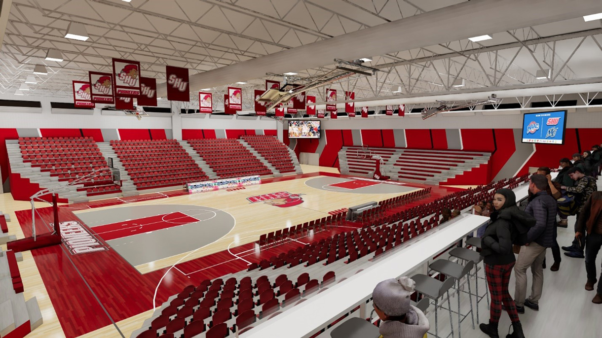 Rendering of basketball court