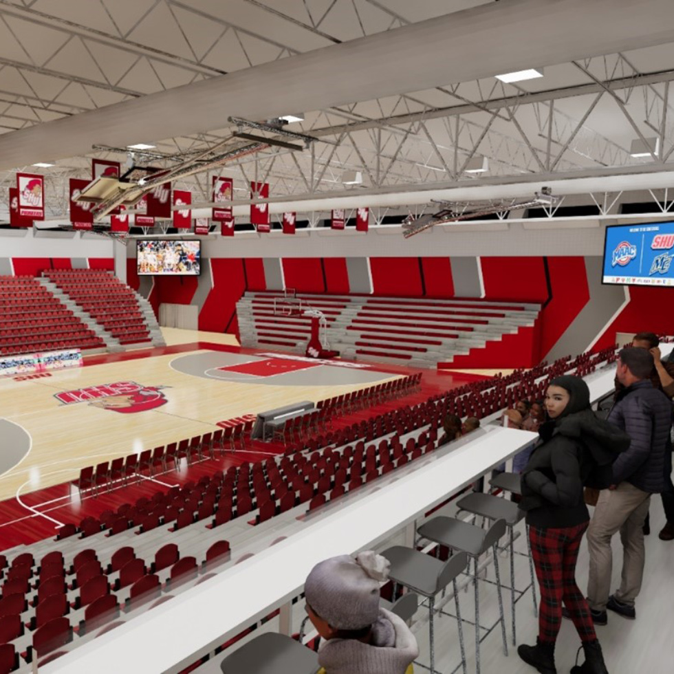 Rendering of basketball court