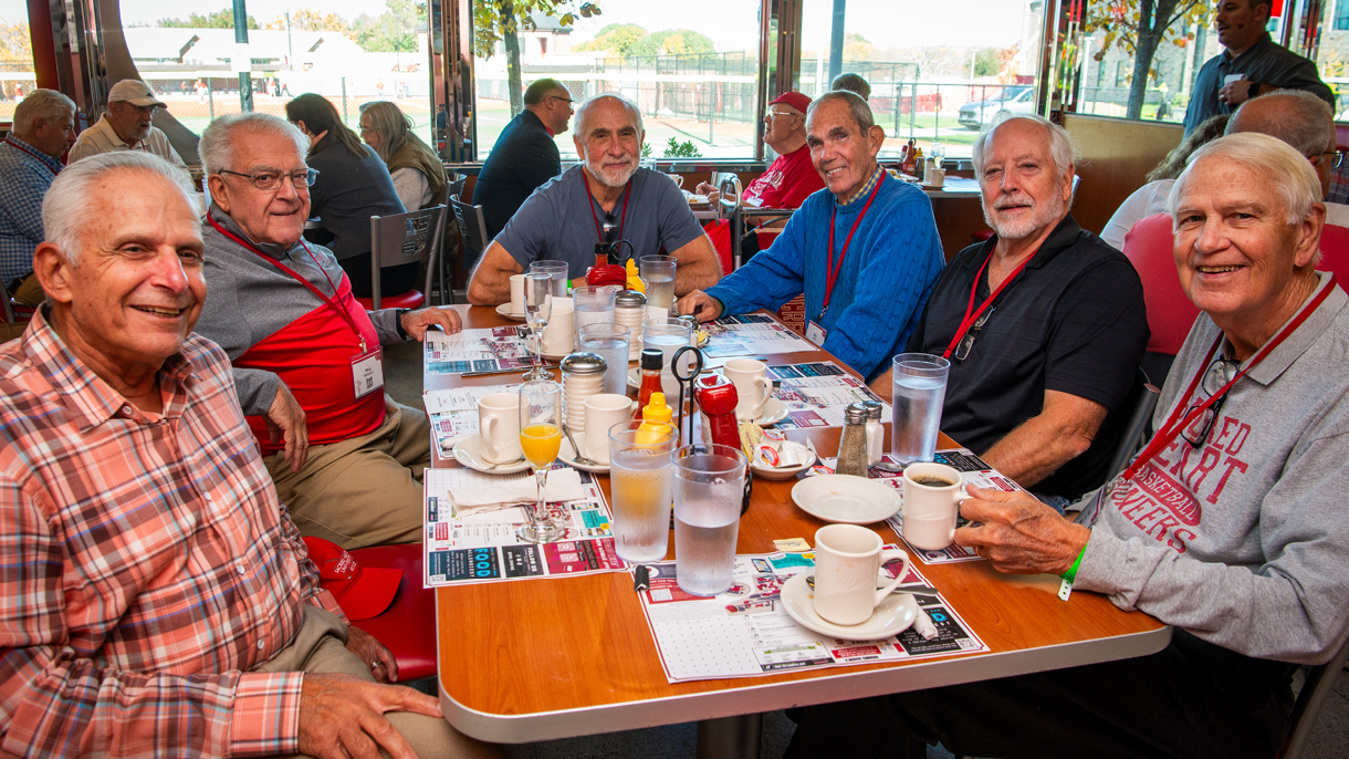 Group of Golden Pioneers at a table