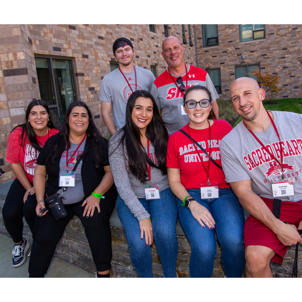 Group of people smiling
