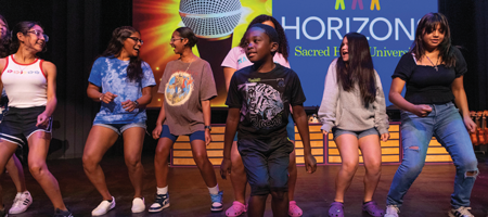 Kids dancing on stage