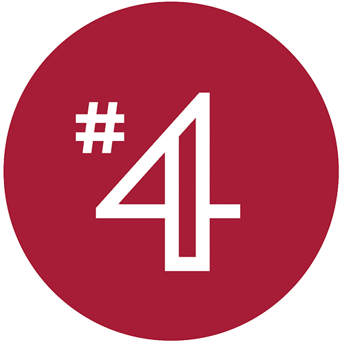 number four in a red circle