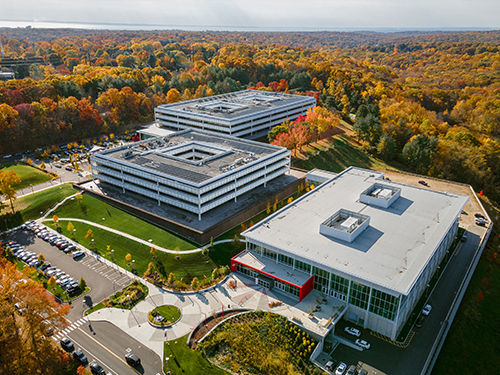 aerial view of the Sacred Heart University West Campus