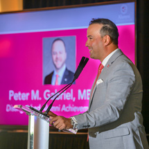 Man talking at podium