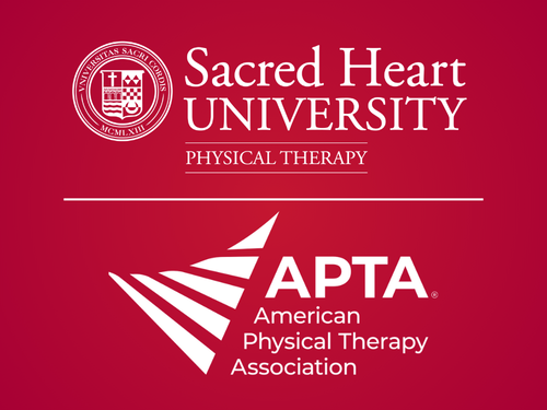 Sacred Heart University Physical Therapy Logo with APTA Logo