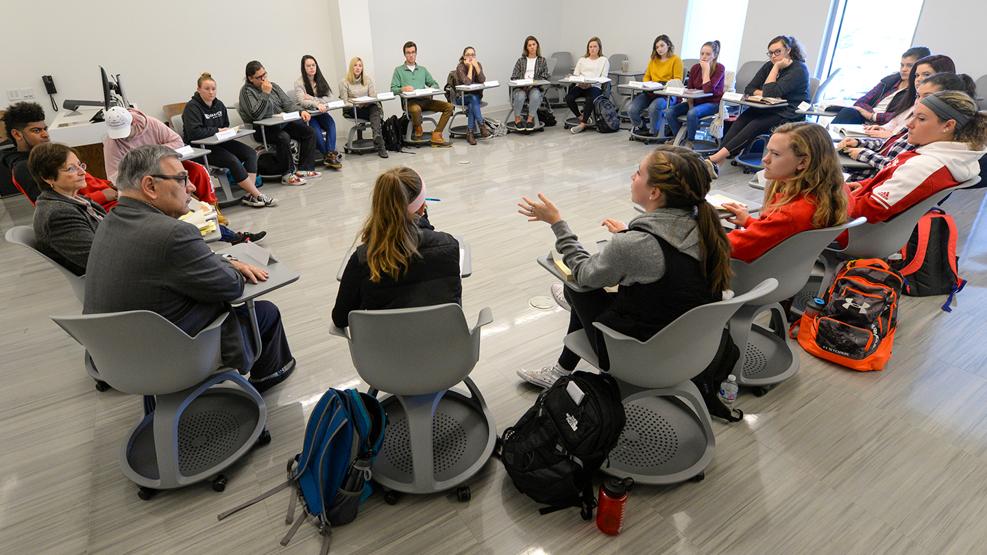 group discussion in a classroom