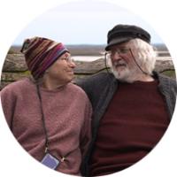 Couple looking at each other and smiling