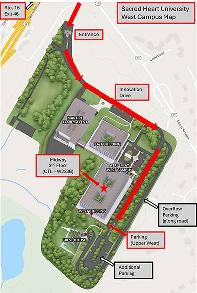 west campus map - detailed instructions to follow