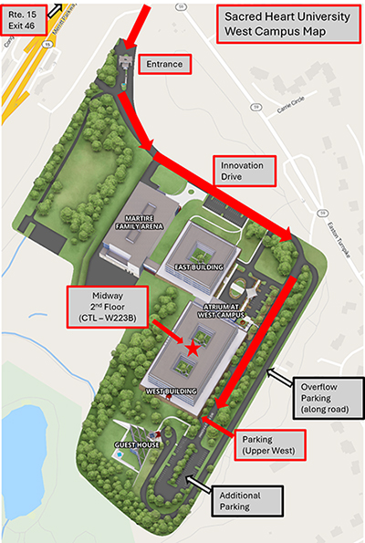 west campus map - detailed instructions to follow
